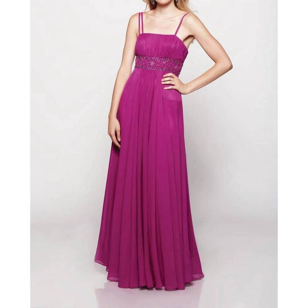 NEW LAST DRESS goddess aura gown in sangria